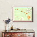 Vintage Map of Hawaii 1918