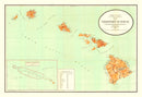 Vintage Map of Hawaii 1918