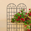 2 Pack Metal Garden Trellis 86.7' x 19.7' Rustproof Trellis for Climbing Plants Outdoor Flower Support Black