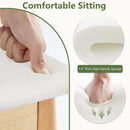 Beige Velvet Upholstered Vanity Stool 18 Inch Chair