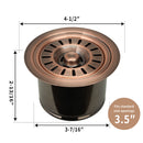 Antique Copper Kitchen Sink Garbage Disposal Flange Stopper