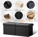 Ottoman With Premium Black Storage 34 Inch Dimension