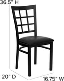 Hercules Series Window Back Restaurant Chair Black