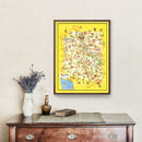 Vintage Map of Arizona 1942