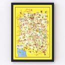 Vintage Map of Arizona 1942