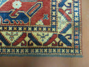 4' X 6' Vintage Handmade Turkish Kazak Pattern Wool Rug Carpet Nice