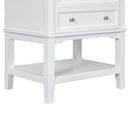 24' Bathroom Vanity With Sink, Bathroom Storage Cabinet with Drawer and Open Shelf, Solid Wood Frame, White (Old Sku:SY999991AAK)