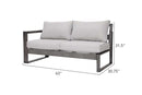 Walsh 4-Piece Aluminum Firepit Sofa Set