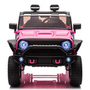 24V Two-Seater Kids Ride On Truck Car W/Parents Control,200wx2,Seat width 20.28in,Four-wheel Suspension,LED Lights,Music,MP3,Bluetooth,Two independent seat belts,Suitable for off-road For Kids Aged 3+