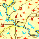 Vintage Map of South Dakota 1946