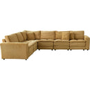 6 Seats,Oversized Sectional Sofa,L Shaped Corner Couch with Detachable Seat & Back Cushion, Corduroy Upholstery Convertible Sleeper Sofa&Couch for Living Room
