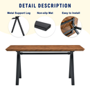 Modern Transferred Walnut Leg Suede Backrest Dining Chair and Herringbone MDF Dining Table Set - A Model of Elegance and Durability for Home Furnishing
