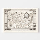 Vintage Map of Washington, DC, Washington DC 1938