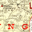Vintage Map of Shantung China, 1917