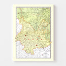 Vintage Map of Yunan China, 1917