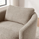 Boucle Barrel Chair Set 2 CloudSoftSherpaLounge Velvet