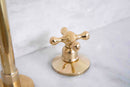 Unlacquered Brass Bathroom 3-Hole Faucet, Widespread Antique bathroom Faucet