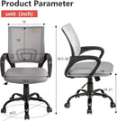 Ergonomic Mesh Office Chair With Lumbar Support Grey