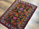 Small Persian Baluchi Rug, Tribal Rug, Brown, Multicolor