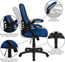 Swivel Office Chair With Lumbar Support And Flip Up Armrests