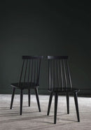 Black Spindle Farmhouse Wood Side Dining Chair Set Of 2