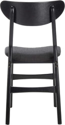 Home Lucca Retro Black Cushion Dining Chair Set Of 2 Wood