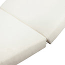 LOUNGE CHAISE SET, ACACIA SOLID WOOD WITH  LOUNGE CUSHION (Cream) - Matching Dark Grey Version Available