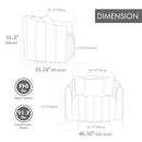 40.35'W Upholstered Oversized 360° Swivel Accent Barrel Chair and Half Cozy Sofa with 3 Pillows, Velvet Channel Tufted Pumpkin-Shape Club Armchair for Living Room, Bedroom, Office, Lounge, Navy