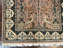 Small Tree of Life Prayer Rug, Pak Persian Rug 2.7 x 4, , Birds, Lantern, Handmade Vintage Fine 260 KPSI