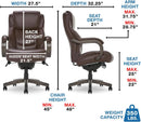 Delano Big Tall Executive Office Chair Brown Bonded Leather