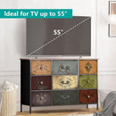 Premium 9-Drawer Dresser With Extra-Large TV Stand