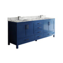 Nuvia 83-Inch Blue Modern Double Sink Freestanding Bathroom Vanity (SAK13972)