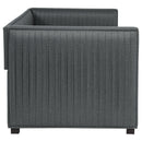 Brodie Upholstered Twin Daybed with Trundle Grey