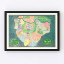 Vintage Map of Vienna, Austria 1843