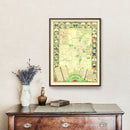 Vintage Map of Hartford, Connecticut 1933