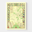 Vintage Map of Hartford, Connecticut 1933