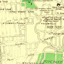 Vintage Map of Hartford, Connecticut 1933