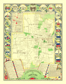 Vintage Map of Hartford, Connecticut 1933