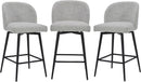 Counter Height Bar Stools Set of 3 26 Inch Seats 360 Swivel