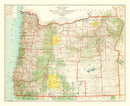 Vintage Map of Oregon 1922