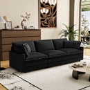 Modular Sectional Sofa,Deep Seat Couch for Living Room , 4 Pillow, Modern L-Shaped Sofa for Living Room Bedroom Apartment,BLACK