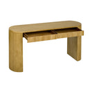 U_STYLE Sophisticated Console Table with Pine Veneer and Vertical Striped,Suitable for Entryway, Hallway, Living Room, Bedroom,Dining room