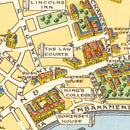 Vintage Children's Map of London, England 1938