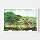 Vintage Map of Hot Springs, Arkansas 1890