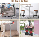 24 Inch Folding Pub Table With Black Height Adjustable