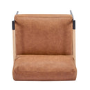 27.56' Modern Accent Chair with Plush Cushions, Minimalist Metal Frame, and Wooden Armrest Design – Perfect for Cozy Living Room, Bedroom, or Office Seating