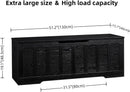 ExtraLarge 51.2 InchesHigh Storage Chest Bench Black