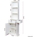 White modern simple hair desk, multi-layer storage, large storage space