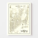 Vintage Map of Miami, Florida 1934