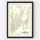 Vintage Map of Miami, Florida 1934